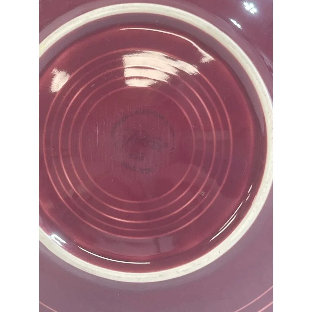 Homer Laughlin China Co Fiestaware Claret Burgundy Dessert Plate Round Lead Free